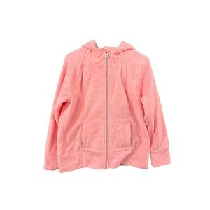 Unlisted Kenneth Cole Womens Pink Fleece Full Zip Hoodie Jacket Large Coral L